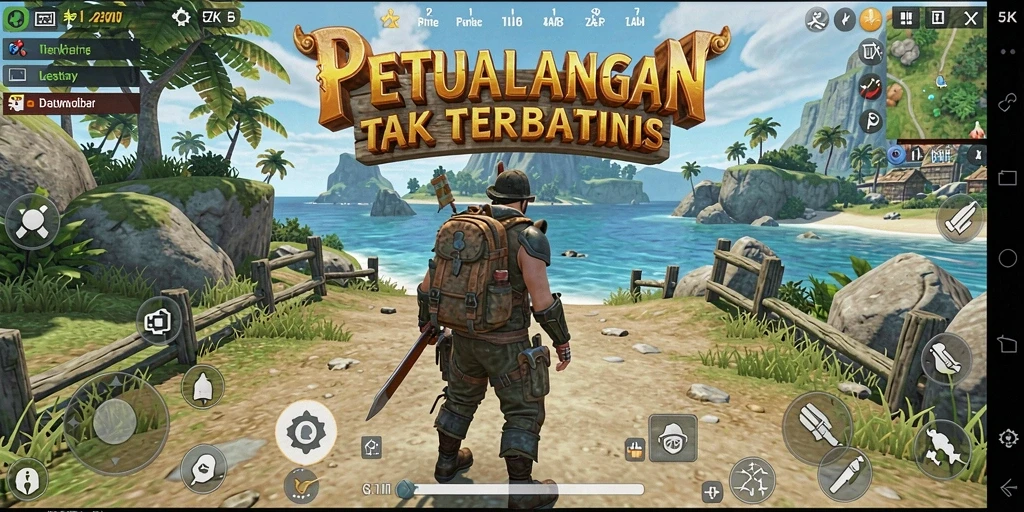 Gameplay mendebarkan di dunia terbuka 5ZK yang luas.