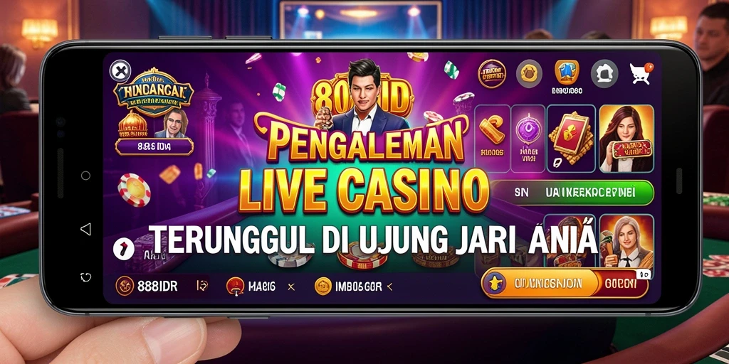 Screenshot gameplay Live Casino 888IDR menampilkan dealer profesional dan suasana kasino real-time.