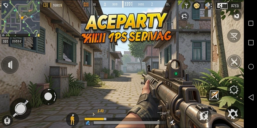 Tampilan seru dari pertempuran dalam ACEPARTY dengan grafis menakjubkan.