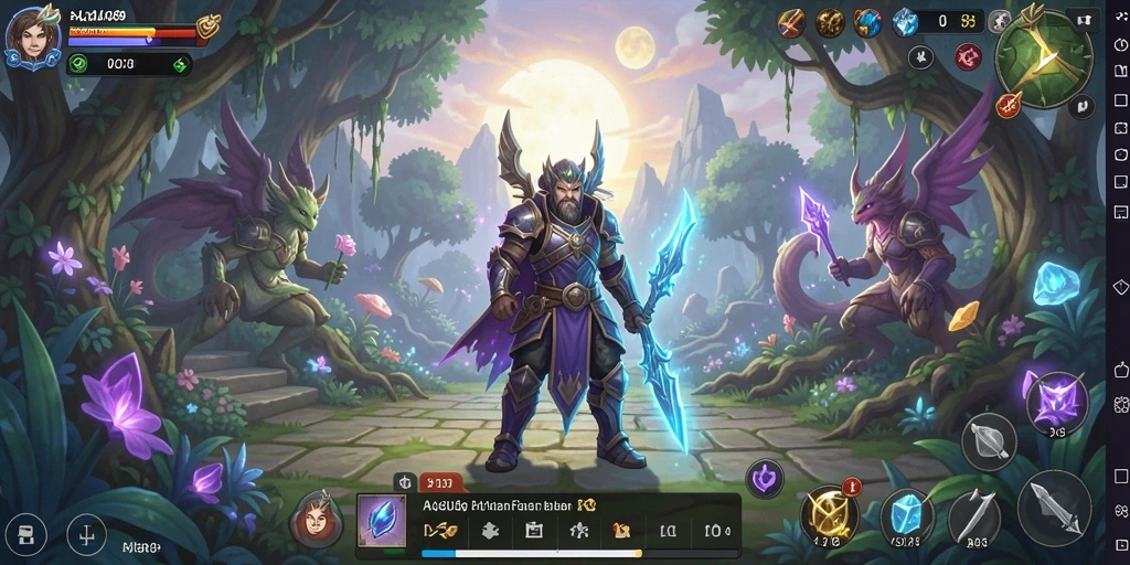 Tampilan gameplay AJO89 yang menawan dengan pertarungan RPG yang intens.