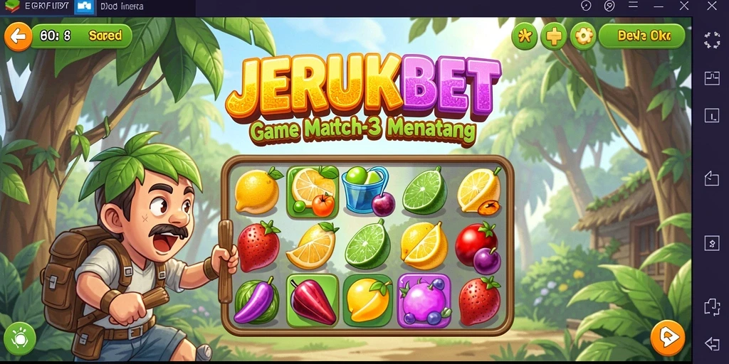 Tampilan gameplay JERUKBET yang menegangkan dan penuh warna.