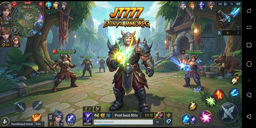 Screenshot JT777 menampilkan pertempuran epik dan kolaborasi tim.