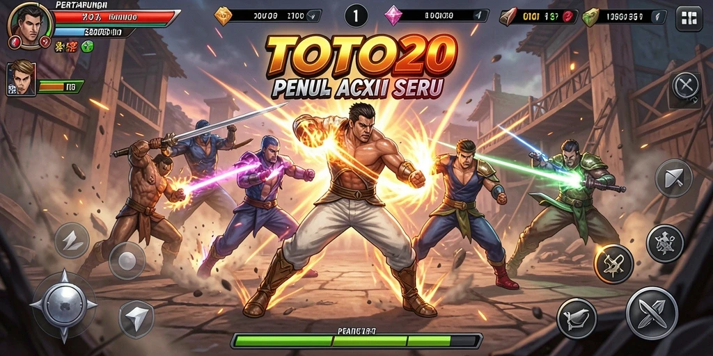 Gameplay TOTO20 menampilkan pertarungan mendebarkan dengan grafis luar biasa.